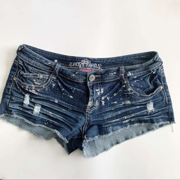 •ALMOST FAMOUS• Size 13 Distressed jean shorts - Picture 1 of 7